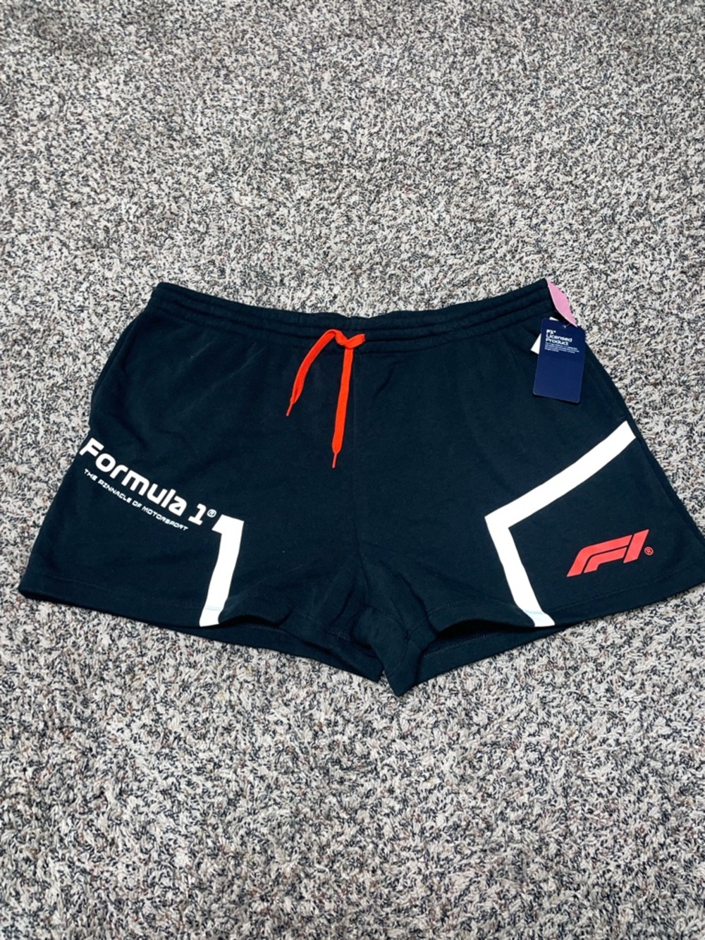 Formula 1 X Target Collab Woman’s Graphic Sweat Shorts Black Red  1X | NWT